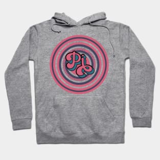 Groovy Pi Circles Pink and Blue Hoodie